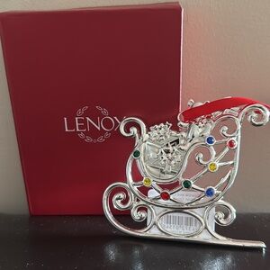 NWT Lenox Sparkle and Scroll Sleigh Ornament